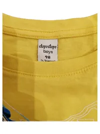 dopodopo Kinder T-Shirt Jungen Rennwagen Motiv Gelb Gr. 98 2