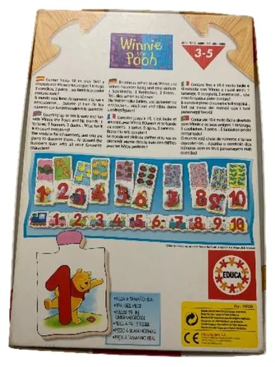 Educa Winnie the Pooh 1,2,3 Steckpuzzle Zahlen lernen Kinder 3-5 Jahre