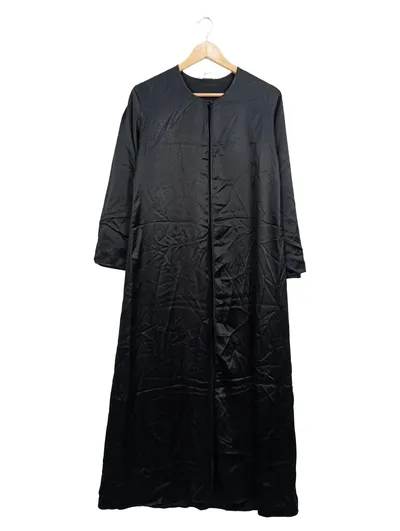 HANRO of Switzerland Morgenmantel Damen Gr. XS Schwarz Langarm