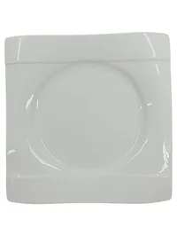 casa NOVA Essteller Porzellan Weiß Quadratisch Modern 19cm 1