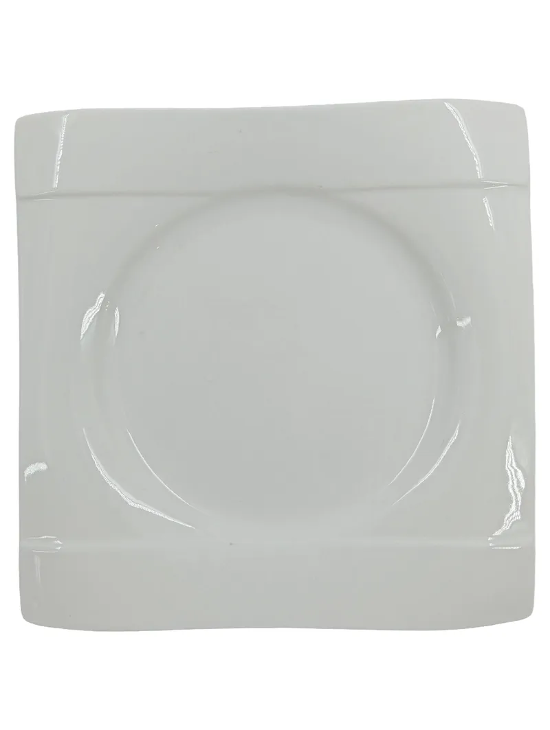casa NOVA Essteller Porzellan Weiß Quadratisch Modern 19cm 1