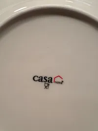 casa NOVA Essteller Porzellan Weiß Quadratisch Modern 19cm 3