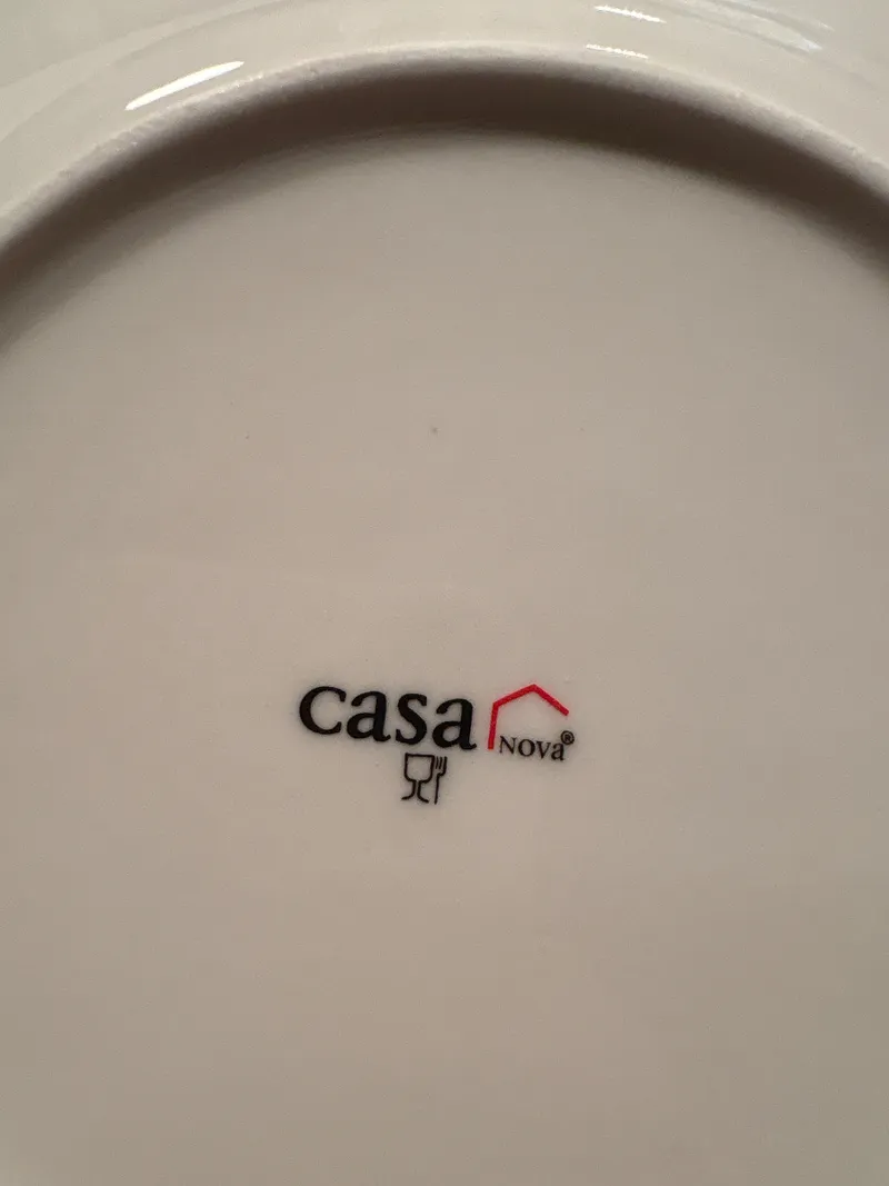 casa NOVA Essteller Porzellan Weiß Quadratisch Modern 19cm 3