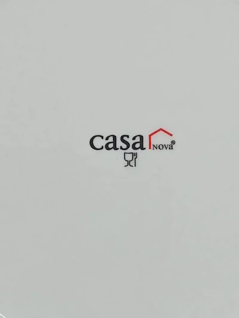 casa NOVA Essteller Porzellan Weiß Quadratisch Modern 19cm 4