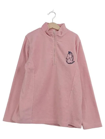 Fleecepullover Kinder Mädchen Rosa Pferd Horse Riding Gr. 146/152