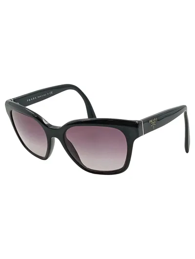 Prada Damen Sonnenbrille Schwarz Cat-Eye Verlaufsglas Made in Italy