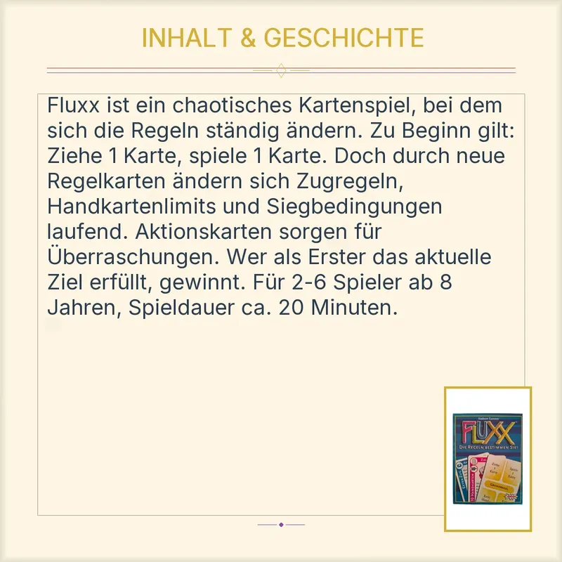 Fluxx Kartenspiel Amigo Andrew Looney Regelspiel 2-6 Spieler ab 8 Jahre 4