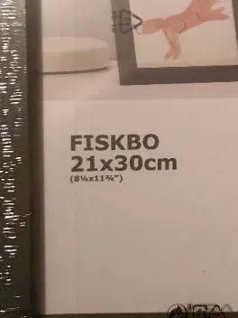 IKEA FISKBO Bilderrahmen 21x30cm Schwarz Holz A4 Fotorahmen Minimalistisch