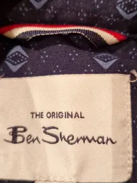 Ben Sherman Herren Freizeithemd Gr. S Blau Geometrisch Muster Langarm 6