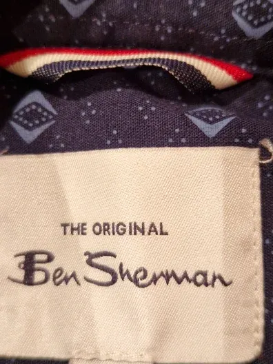 Ben Sherman Herren Freizeithemd Gr. S Blau Geometrisch Muster Langarm 6