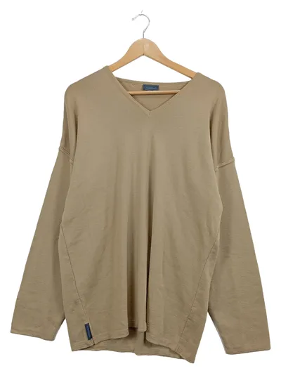 Connemara Herren Pullover V-Ausschnitt Merinowolle Beige Gr. L