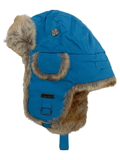 Barts Wintermütze Trapper Fellbesatz Blau Outdoor Unisex Ushanka