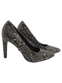 Marco Tozzi Damen Pumps Gr. 38 Schlangenoptik Grau Stiletto Animal-Print 1