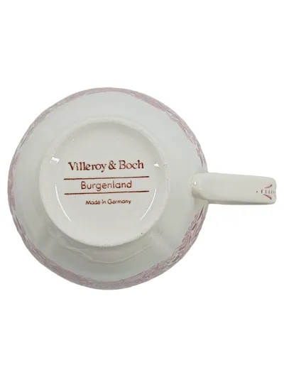 Villeroy & Boch Burgenland Tasse Porzellan Rot Weiß Vintage