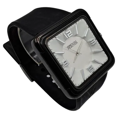 Kenneth Cole Reaction Herren Armbanduhr Schwarz Silikon Quarz Urban