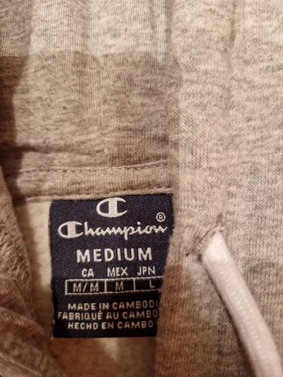 Champion Herren Sweatjacke Kapuze Authentic Athleticwear Grau Gr. M