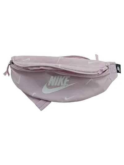 Nike Gürteltasche Damen Rosa Polyester Logo Print Sportlich Freizeit Mittel