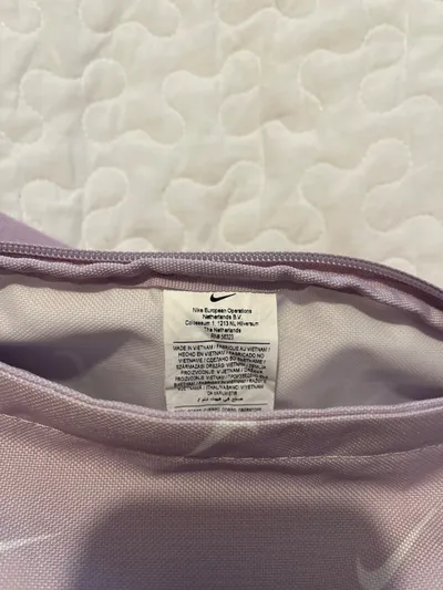Nike Gürteltasche Damen Rosa Polyester Logo Print Sportlich Freizeit Mittel