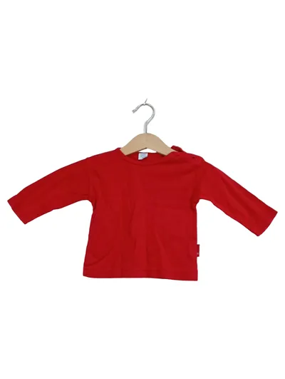 Smile Langarmshirt Baby Gr. 62 Rot Baumwolle Langarm Basic Shirt