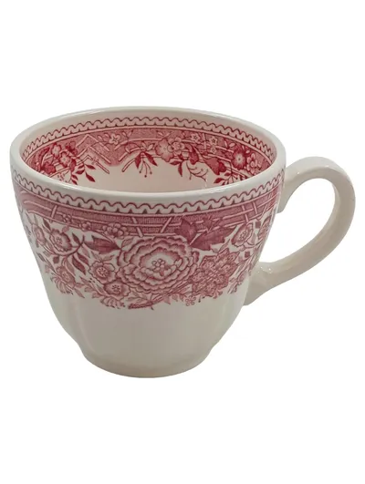 Villeroy & Boch Burgenland Tasse Porzellan Rot Weiß Vintage Made in Germany