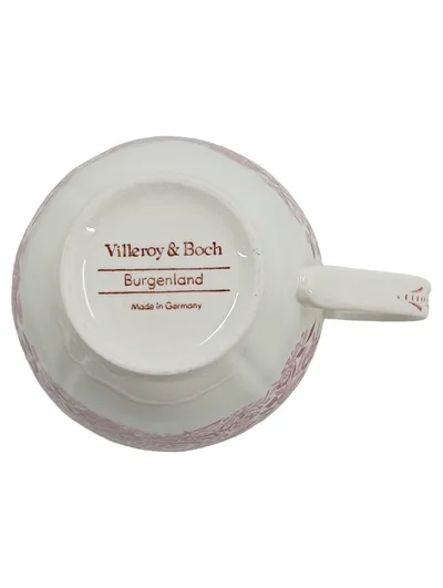 Villeroy & Boch Burgenland Tasse Porzellan Rot Weiß Vintage Made in Germany