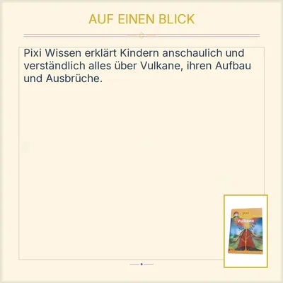 Pixi Wissen Vulkane Carlsen Sachbuch Kinder Natur Wissenschaft