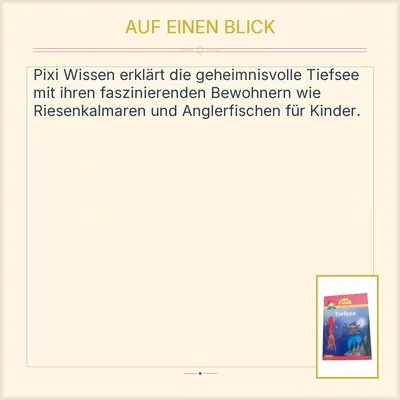 Pixi Wissen Tiefsee Carlsen Sachbuch Kinder Wissensbuch Meer