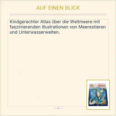 Atlas der Meere Verlag an der Este Sachbuch für Kinder Ozeane Tiere Fische