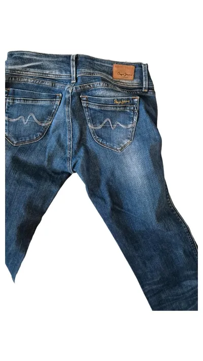 Pepe Jeans London Bootcut Jeans Damen W29 Blau Low Rise Flare