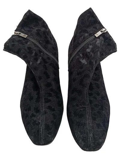 Peter Kaiser Damen Stiefelette Gr. 37 Schwarz Leopard Absatz Elegant