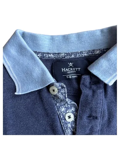 Hackett London Poloshirt Kinder Gr. 5-6 Jahre 116 Blau Baumwolle