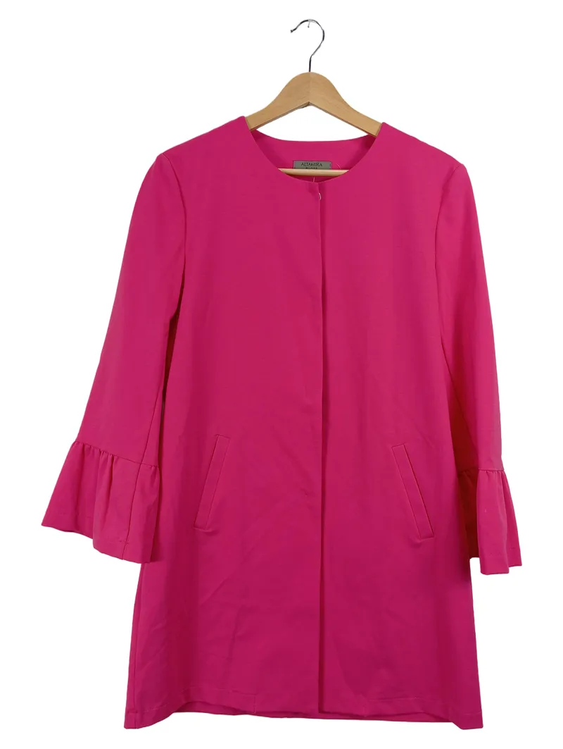 Altamira Milano Damen Leichte Jacke Pink Gr. L Volantärmel Elegant 1