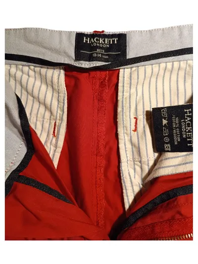 Hackett London Chino Hose Kinder 164 Rot 100% Baumwolle