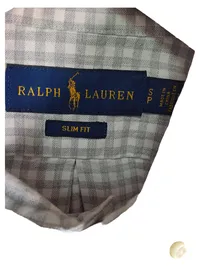 Ralph Lauren Herren Hemd Slim Fit Button-Down Kariert Grau Gr. S 2