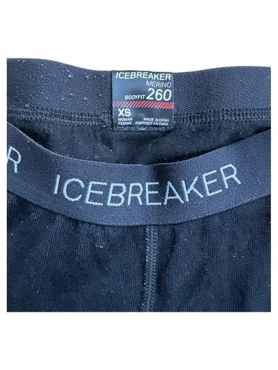 Icebreaker Merino Leggings Damen XS Bodyfit 260 Schwarz Funktionsunterwäsche
