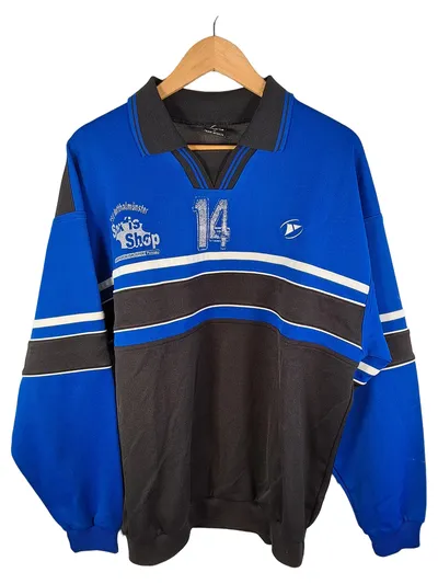 Masita Fußball Trikot Herren Gr. M Blau Schwarz Nr. 14 SV Rothalmünster