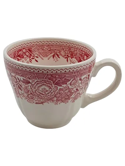 Villeroy & Boch Burgenland Tasse Porzellan Rot Weiß Vintage Made in Germany