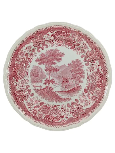 Villeroy & Boch Burgenland Kuchenteller Desserteller Landschaft rot 19cm