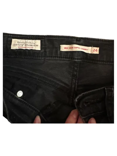 Levi's Mile High Super Skinny Jeans Damen W24 Grau High Waist