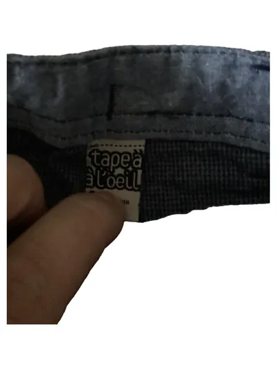 Tape à l'œil Kinderhose Stoffhose Gr. 68 Blau Kariert Baby Junge