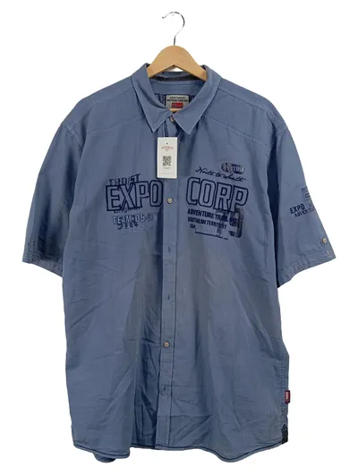 Southern Territory Herren Freizeithemd Kurzarm Blau Outdoor Gr. XXL