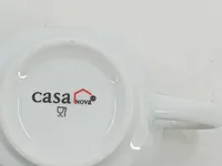casa NOVA Tasse Porzellan Weiß Grashalm-Motiv 250ml Minimalistisch 4
