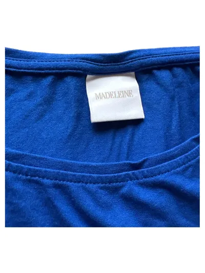 MADELEINE Langarmshirt Damen Gr. 42 Blau Basic 3/4-Arm