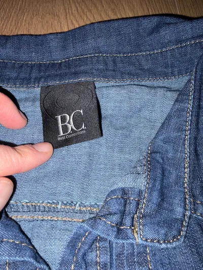 Best Connections Jeanskleid Damen Hemdblusenkleid Gr. 40 Blau Kurzarm