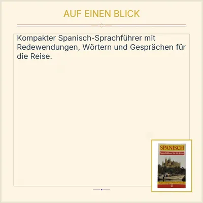 Spanisch Sprachführer für die Reise Redewendungen Wörter Gespräche Wörterbuch