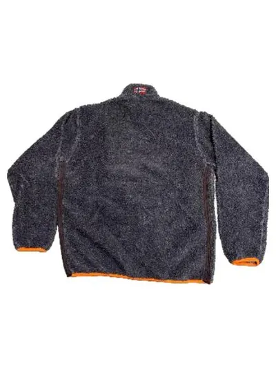 Napapijri NPR Fleecepullover Herren Gr. L Braun Outdoor Sherpa