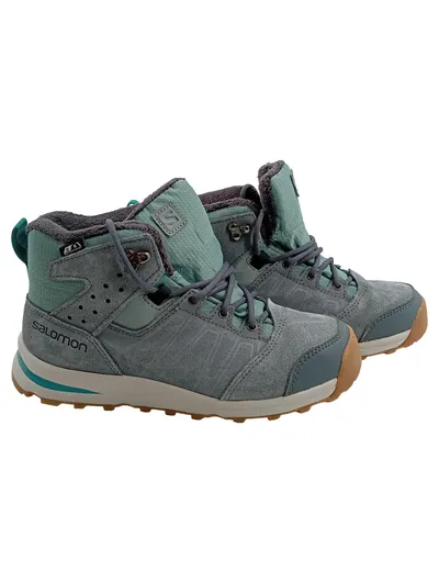 Salomon Kinder Winterstiefel Outdoorschuhe Gr. 36 Grau Wasserdicht Warm