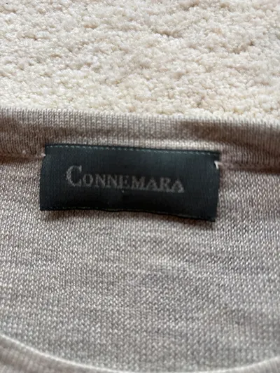 Connemara Pullover Herren Gr. M Merinowolle Beige Klassisch