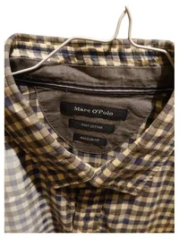 Marc O'Polo Herren Freizeithemd Kariert Blau Baumwolle Gr. XXL 2
