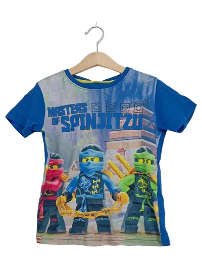 LEGO Ninjago T-Shirt Kinder Jungen Gr. 110 Blau Masters of Spinjitzu